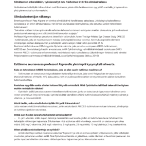 tietoa optivitalvalmisteen käyttäjille